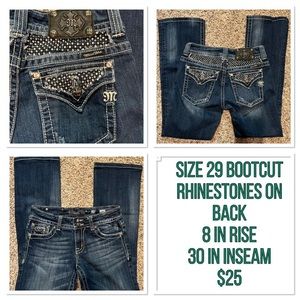 Size 29 Miss Me jeans